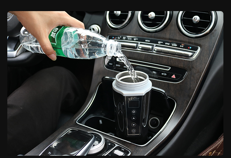 优品21款奥迪etron专用保温杯etron车载烧水壶长途加热茶水杯智能定制