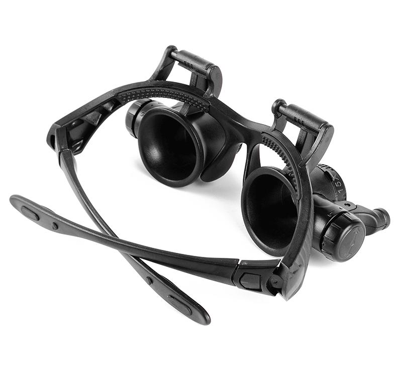 头戴式放大镜眼镜式头戴放大镜维修用带灯钟表手表专用工具高倍高清