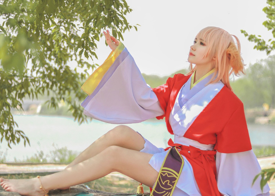 服涂山红红cosplay古风汉服动漫红红装 涂山红红衣服全套 儿童款小码
