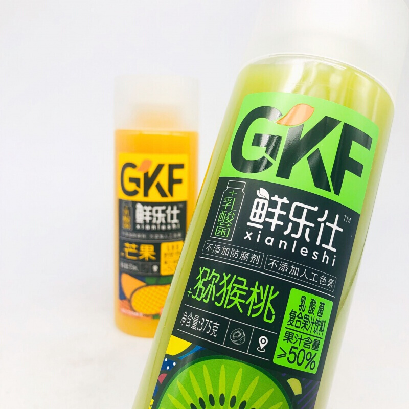 鲜乐仕375ml好益多乳酸菌鲜乐仕猕猴桃芒果味复合水果汁饮食品饮料