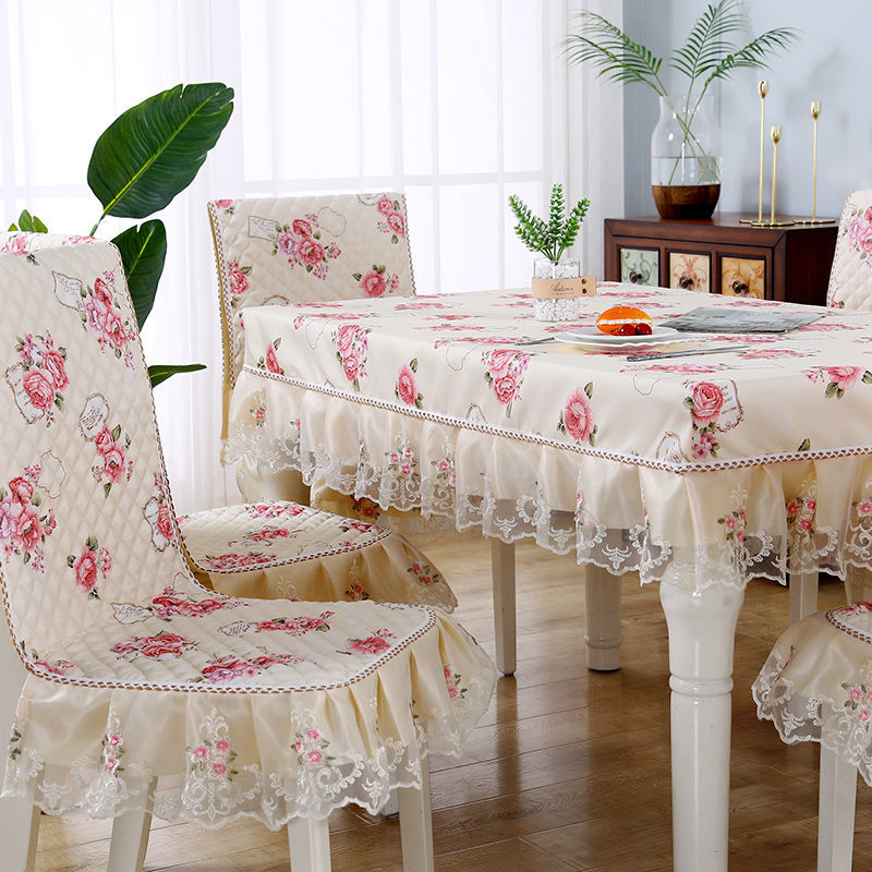 家用桌罩全包餐桌套桌面罩子布艺台布椅垫桌子套茶机防滑简约现代太阳