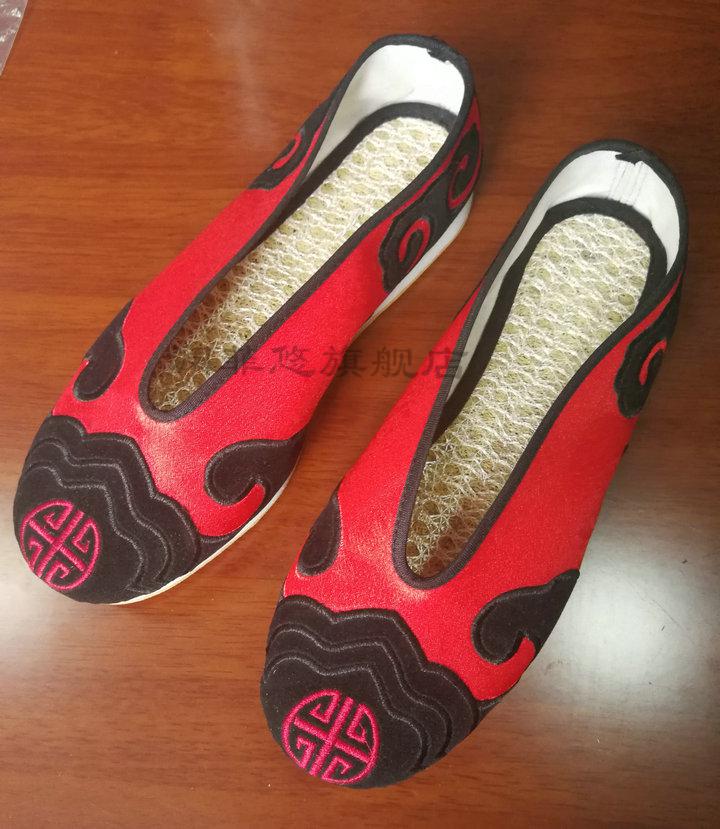 【道士穿的】道士高功鞋道教高功鞋鞋子新款大红色道家云鞋祥云鞋 紫