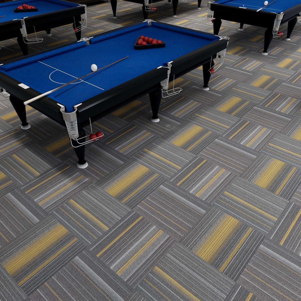 台球桌地毯台球厅地毯专用方块拼接大面积满铺pvc桌球厅球房垫防火