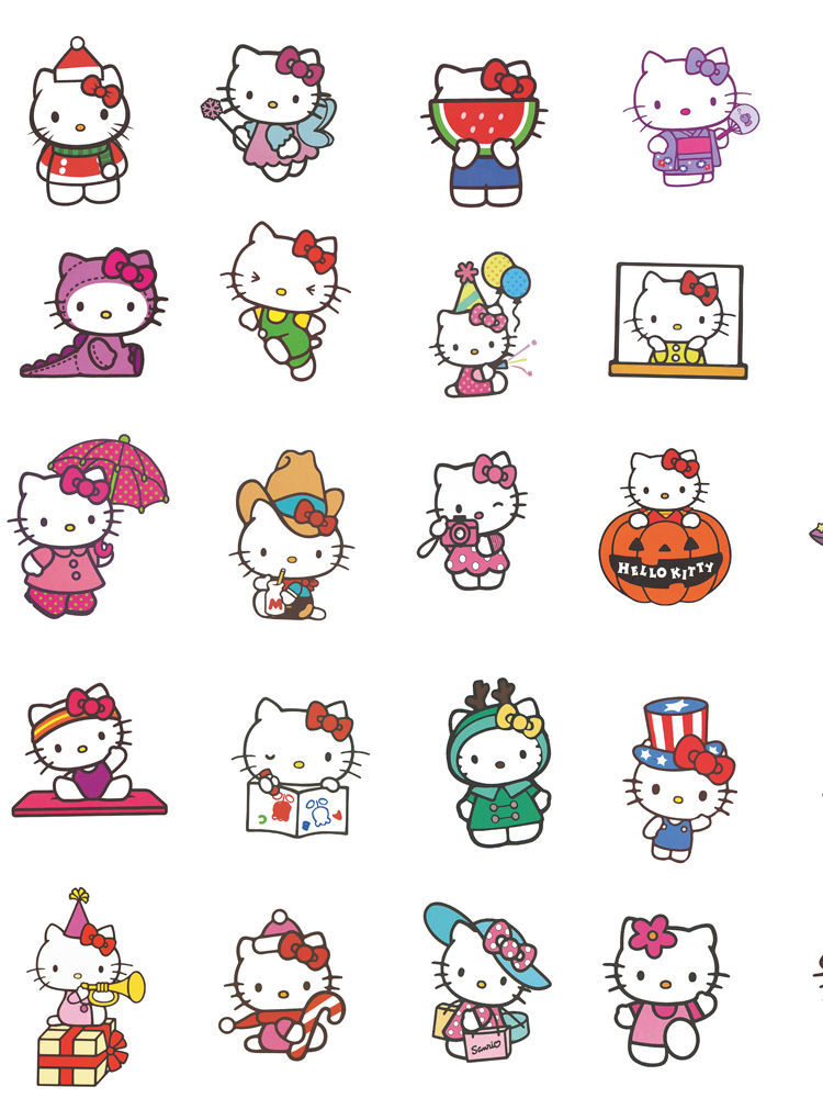 库洛米贴纸500张sanrio三丽鸥手账素材贴纸美乐蒂库洛米玉桂狗防水diy