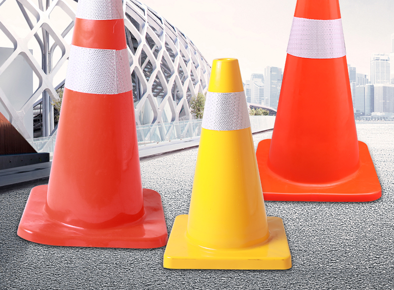 pvc路锥反光锥桶禁止停车交通锥形桶路障桩安全警示圆锥筒雪糕桶白色
