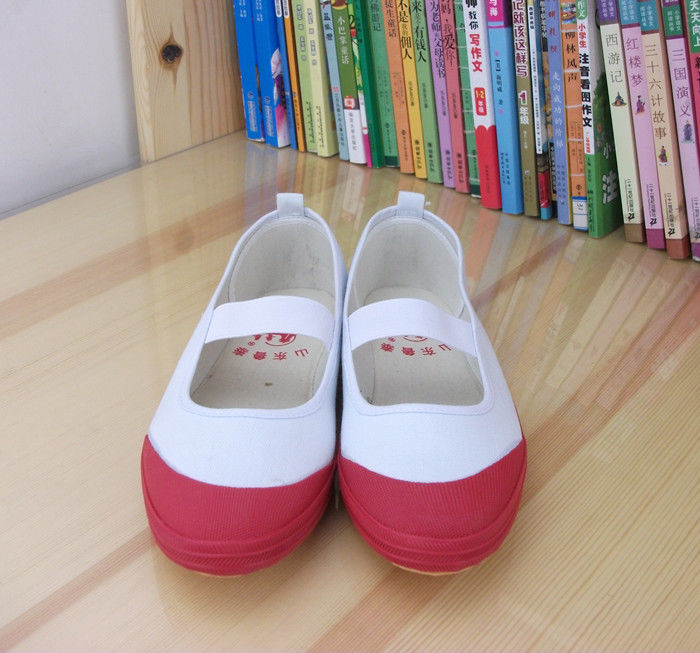 女士白色护士鞋学生舞蹈鞋广场舞鞋体操鞋帆布小白鞋鲁泰舞蹈白色37