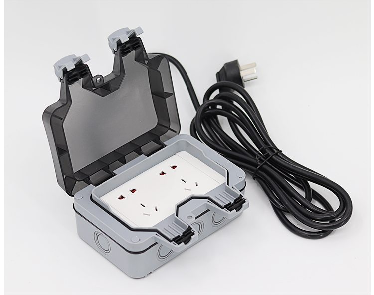 防水插线板户外防雨拖线板带线2米3米电瓶车室外充电防水插座排插3插5
