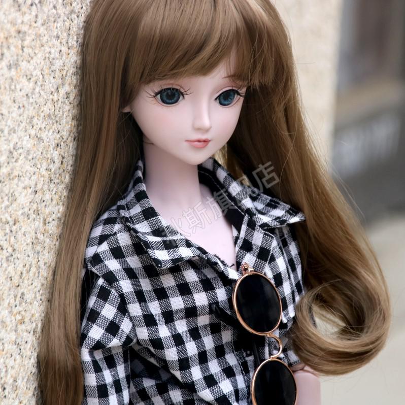60厘米叶罗丽娃娃的假发套3分bjd夜萝莉头发芭巴比凯蒂假毛头套cm没有