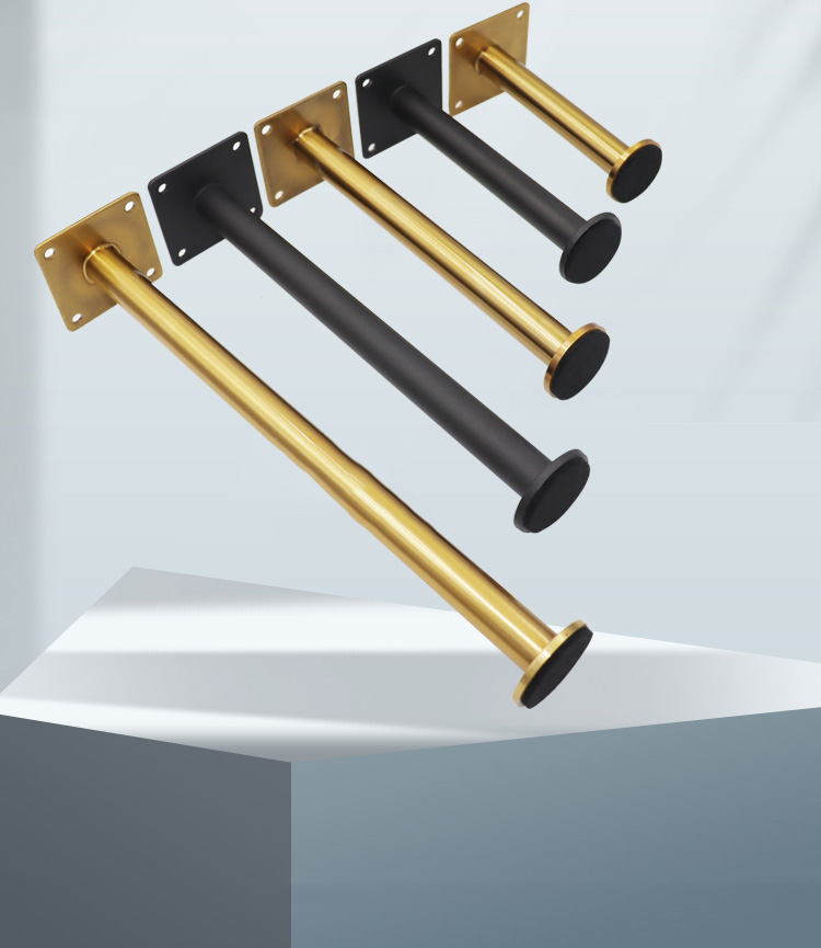 轻奢浴室柜腿金属不锈钢可调节电视柜脚配件五金支撑腿床头柜脚300mm