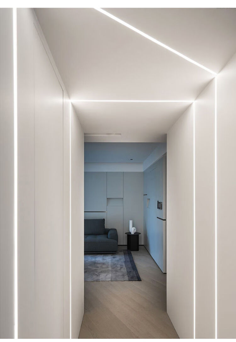 钛金条线条灯客厅吊顶黑色钛金led线形灯暗藏灯槽线条型灯带铝槽线性