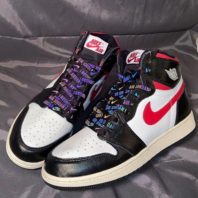 适配耐克aj1justdoit高帮全息镭射反光男女空军一号af13m反光鞋带绳子