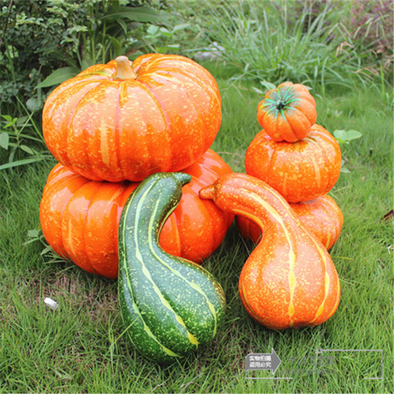 万圣节仿真假南瓜蔬菜模型摄影道具饭馆酒店幼儿园装饰万圣节摆件大小