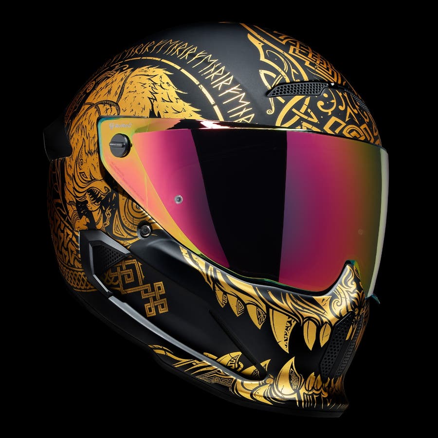 0巨狼复古碳纤维机车哈雷摩托车男女头盔安全帽 fenrir巨狼 m【图片