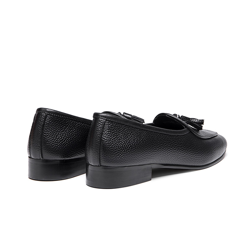 cl男士英伦潮流乐福鞋商务休闲皮鞋一脚蹬流苏套脚办公室男鞋 棕色 40