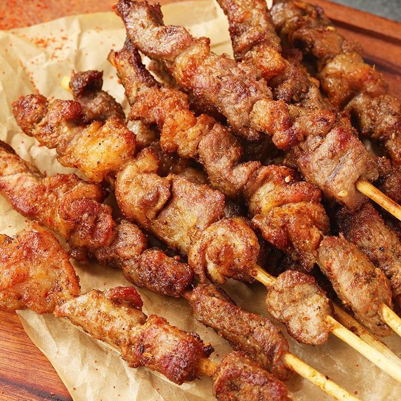羊肉串60串清真内蒙商用家庭户外新鲜羊肉生鲜顺鑫贝羊肉串60串