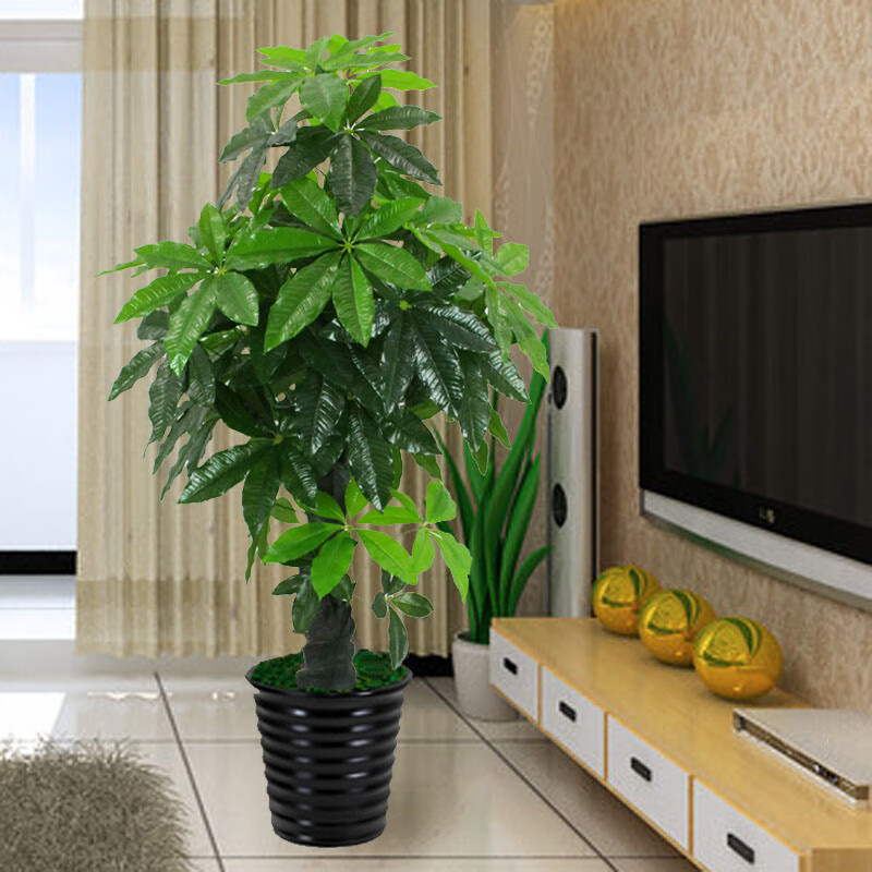 可狄仿真发财树仿真植物客厅落地盆景大型绿植盆栽花仿真假树室内植被