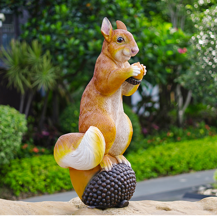 仿真大型松鼠雕塑假的塑料园区景观动物摆件摆设小品模型草坪室外坐