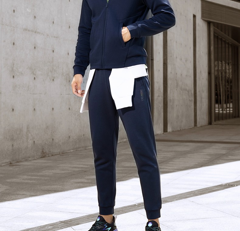 361度运动套装男2021年冬冬季新款宽松商务休闲夹克外套裤子两件套装