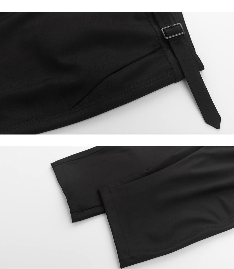 bosie rainbow21秋新款实穿不易皱休闲裤小丑灯笼裤潮5034r 黑色 l