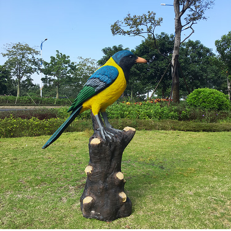 仿真鸟老鹰摆件猫头鹰雕塑大模型庭院树脂喜鹊花园林景观造型装饰闪康