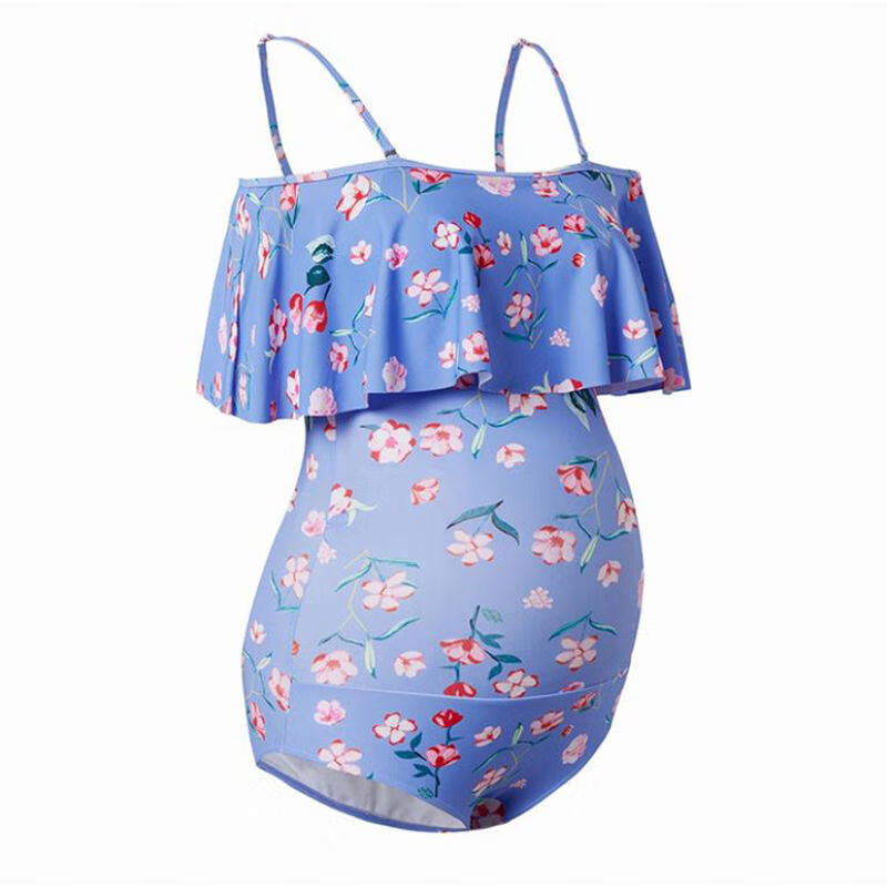 新品孕妇泳衣孕妇泳衣连体泳装大码欧美性感沙滩海边比基尼斗篷保守