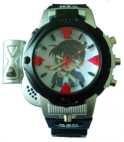 柯南联名手表可发射可录音动漫夜光儿童激光男孩女学生电子表名侦探