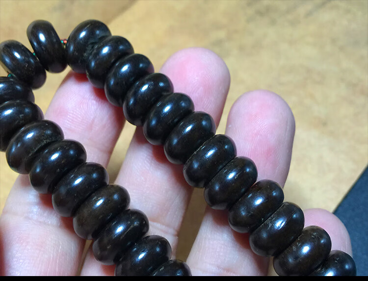 一北大直径14x5mm泥鳅背椰壳佛珠印尼隔片手串老料切刀手持念珠文玩