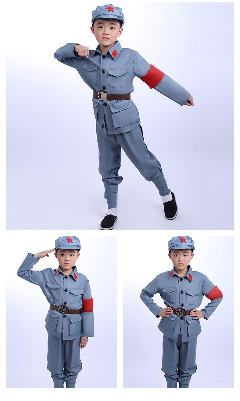 红军演出服秋季小红军儿童演出服新四军衣服红星闪闪表演八路军抗战