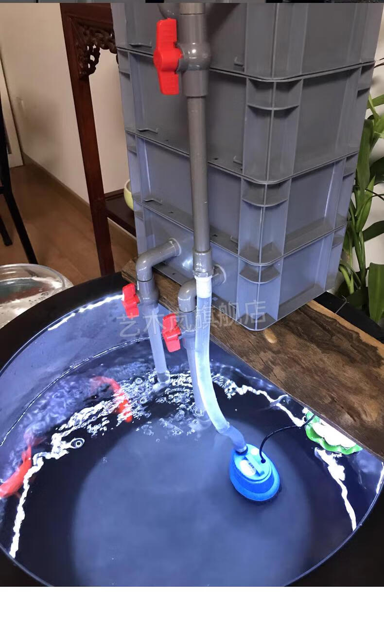 周转箱过滤箱器沼泽鱼缸过滤盒上室外水池滴流鱼池水循环装置 【滤材