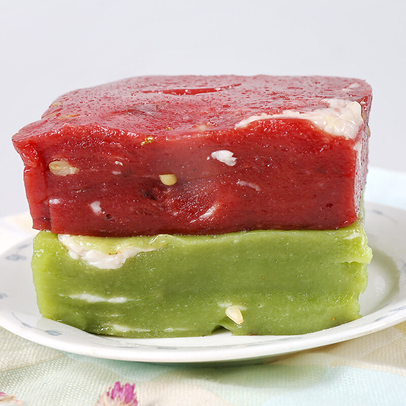 苏州特产玫瑰薄荷猪油年糕糕点心糕团美食零食500g 玫瑰猪油年糕500g