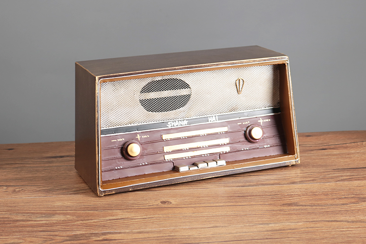 70年代复古怀旧仿古铁艺磁带录音机收音机模型道具装饰品创意摆件