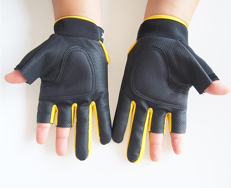 钓鱼手套防水透气钓鱼装备路亚垂钓露三指冬季钓鱼手套男飞磕手套中厚