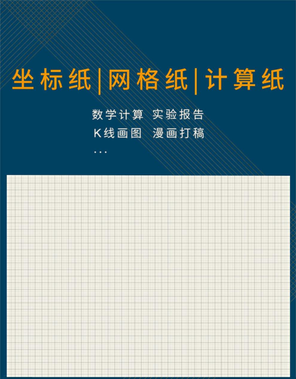 fgacct 格子笔记本 大方格 a4a3简约记录本学生坐标纸 2.5mm演算网格