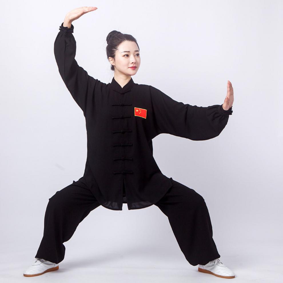 款新款太极服女长袖春夏晨练功服中老年八段锦比赛太极拳服装中国风