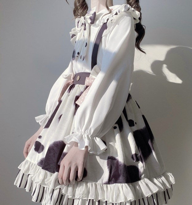 cken 【全款现货】牛奶团子lolita洛丽塔jsk日系软妹背带裙连衣裙