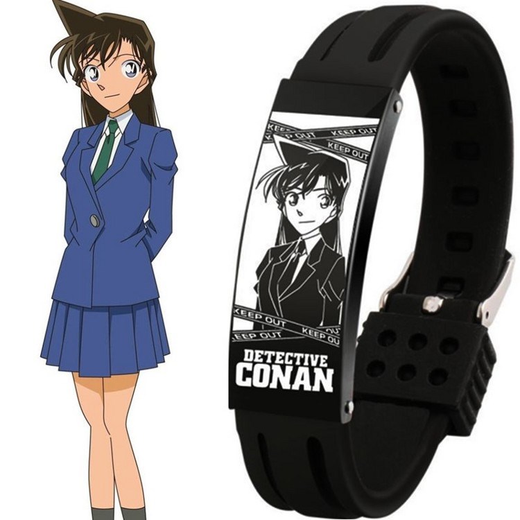 名侦探柯南联名手环安室透名侦探怪盗基德kid工藤新一钛钢硅胶手链