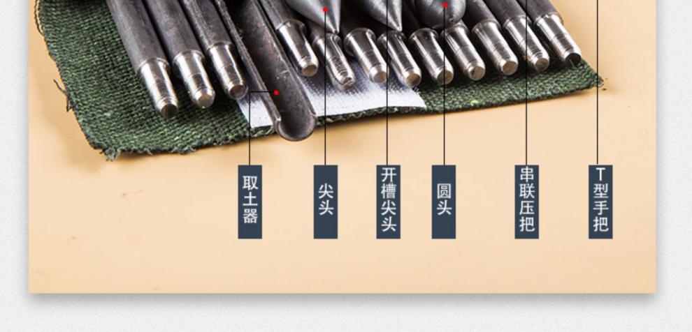 考古探针110米套装探杆洛阳铲正宗文物考古工具7米套装每节1米锰钢