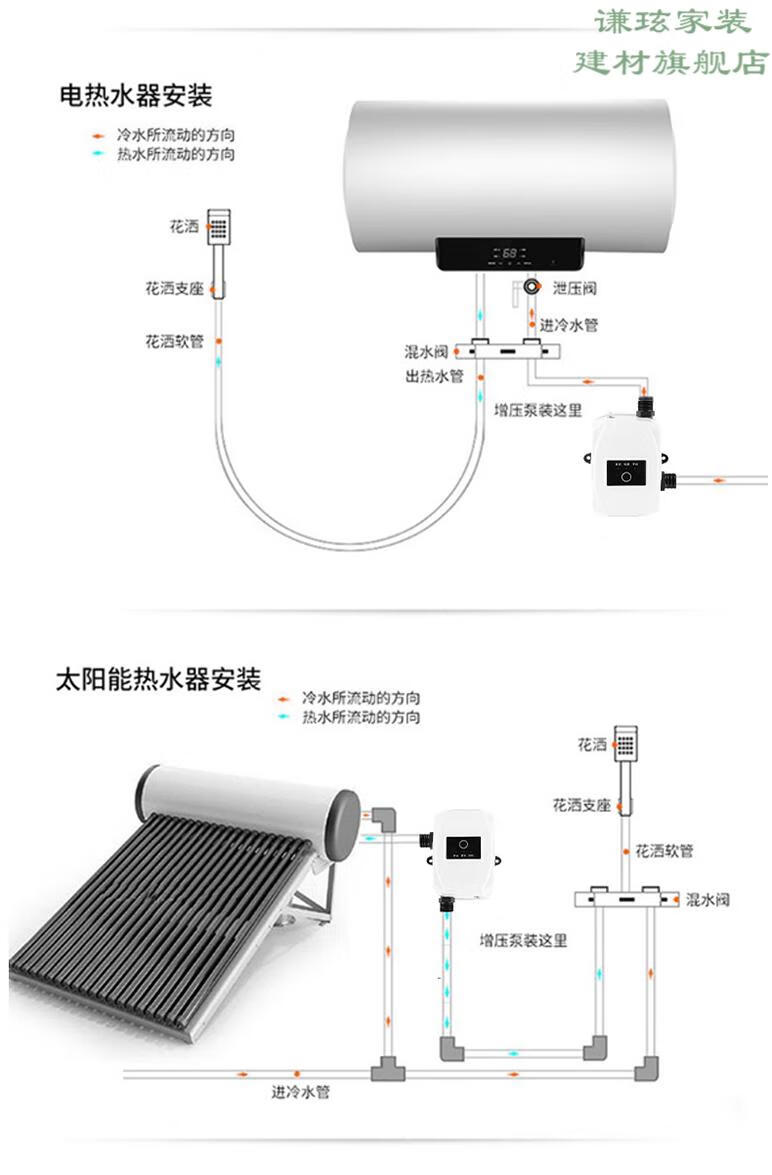 增壓泵家用太陽能熱水器智能馬桶加壓泵全銅靜音自來水管道全自動24v