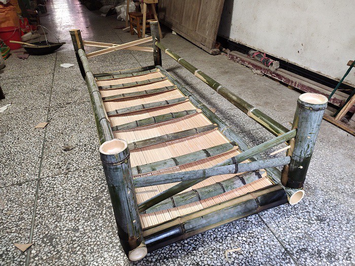 手工竹床竹床老式手工传统凉床家用午休经济多功能怀旧无漆竹制简易床