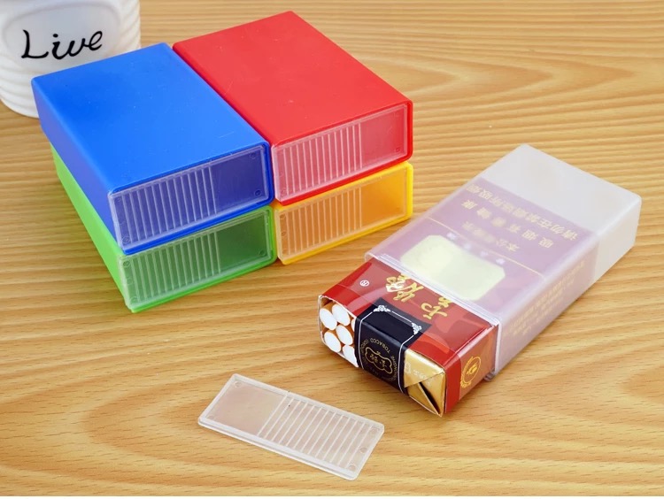 小米mi小米生态同款烟盒软包塑料透明盒20支装防压防汗滑盖封闭薄款
