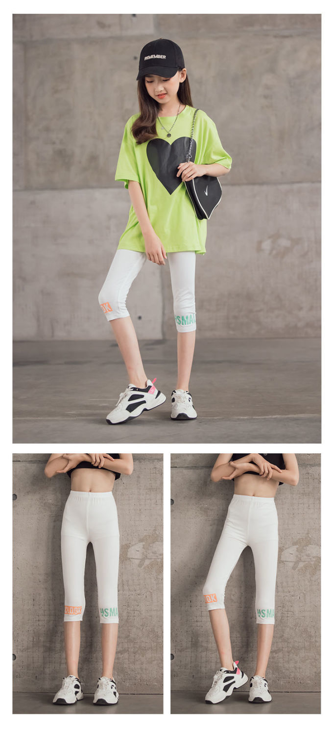 奥圣特女童打底裤夏季儿童裤子小女孩子912岁大童七分裤10小学生11外