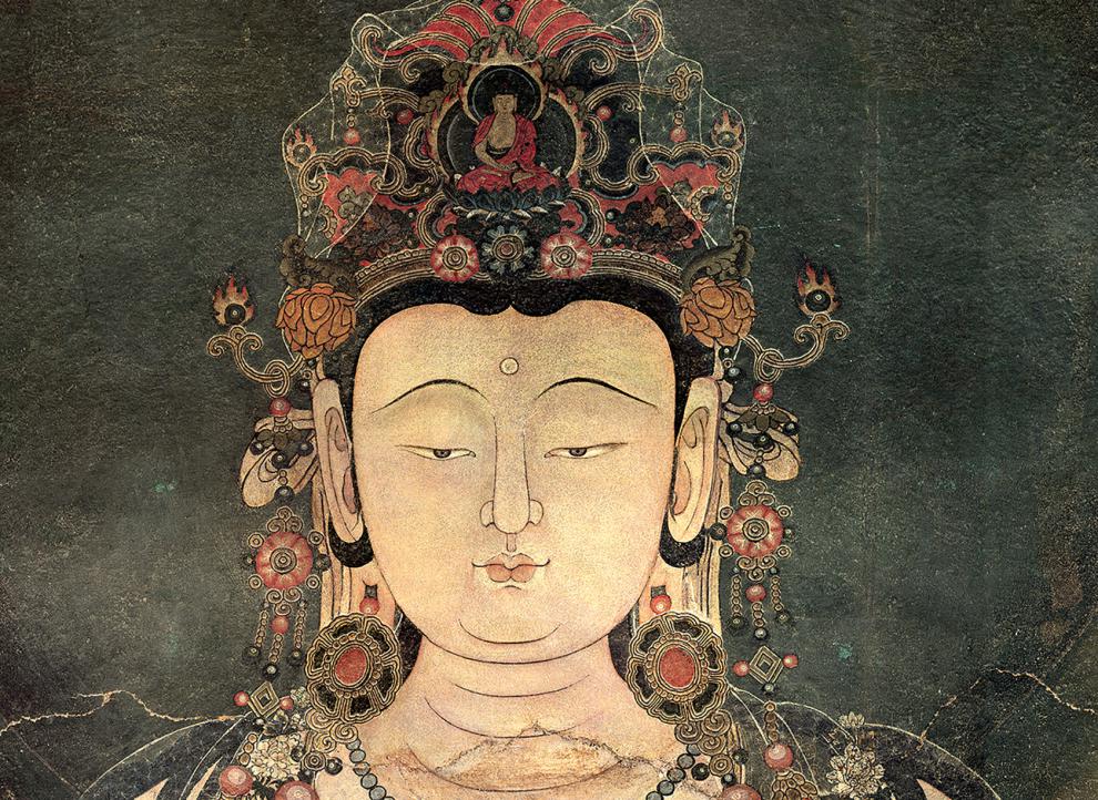 法海寺壁画水月观音佛教文殊普贤菩萨国画艺术微喷寺庙装饰画 《普贤