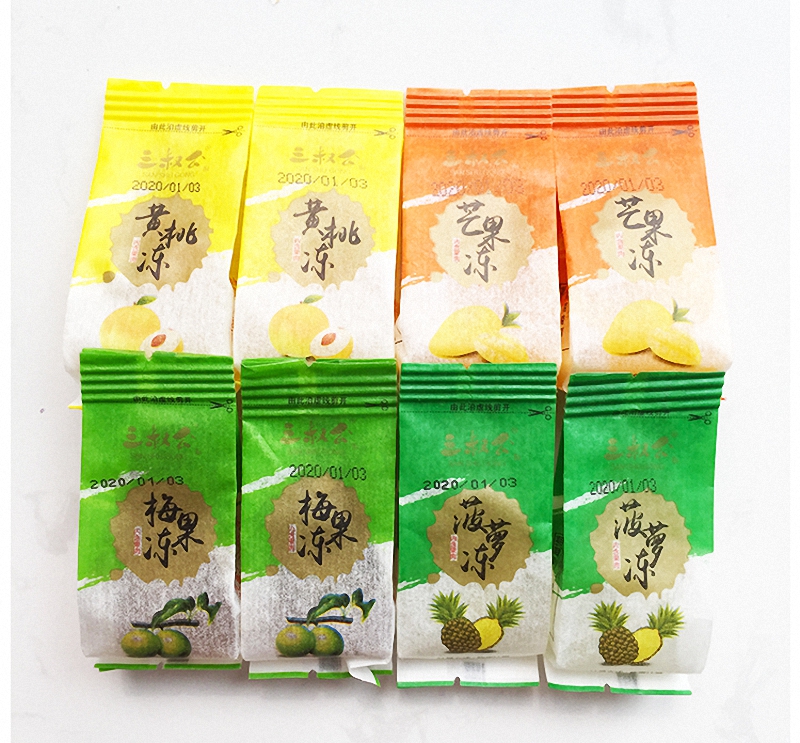 三叔公果肉果冻布丁黄桃香梨芒果菠萝小包散装称重休闲零食 黄桃冻