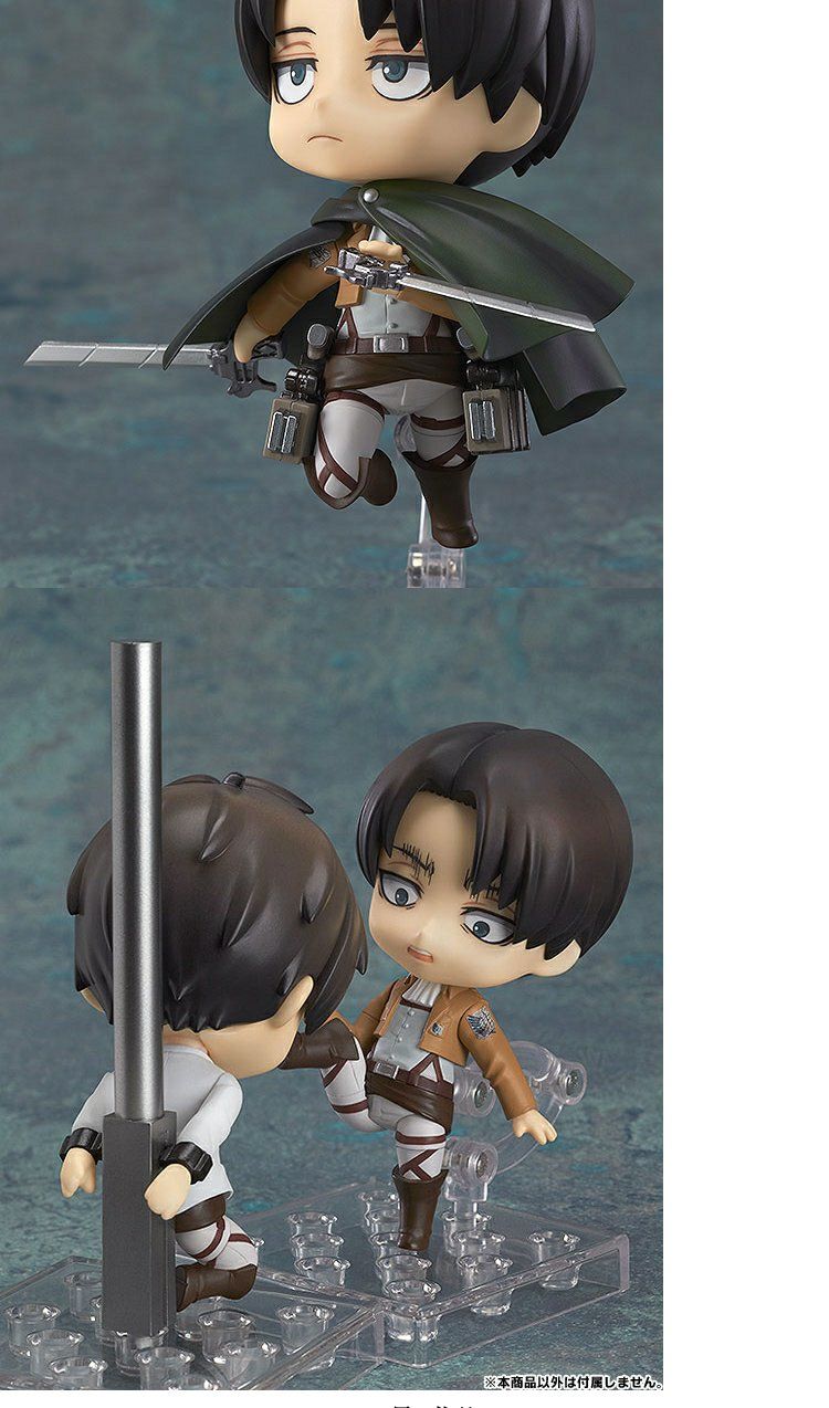 的巨人390兵长/利威尔/q版粘土人可动/可换脸动漫公仔宓蝶 蹲姿兵长