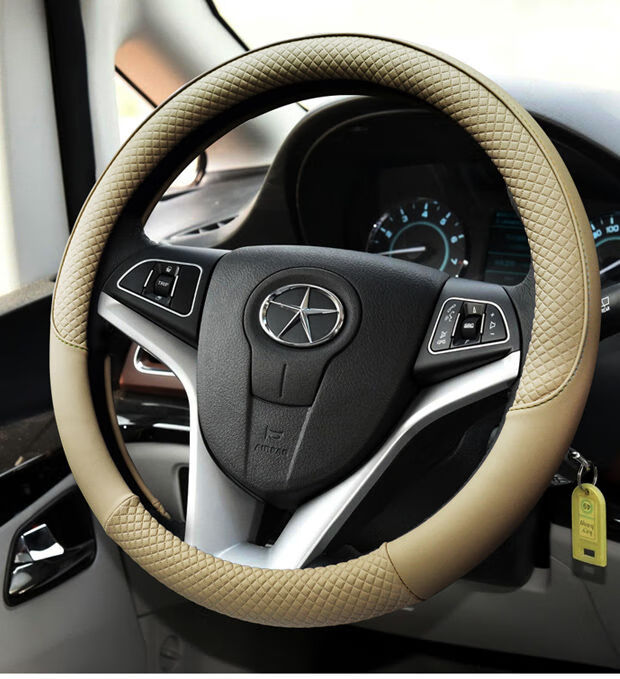 适用江淮iev6ea50瑞风s4s3s7m4m3r3s2皮革方向盘套黑紫色运动款瑞风s5