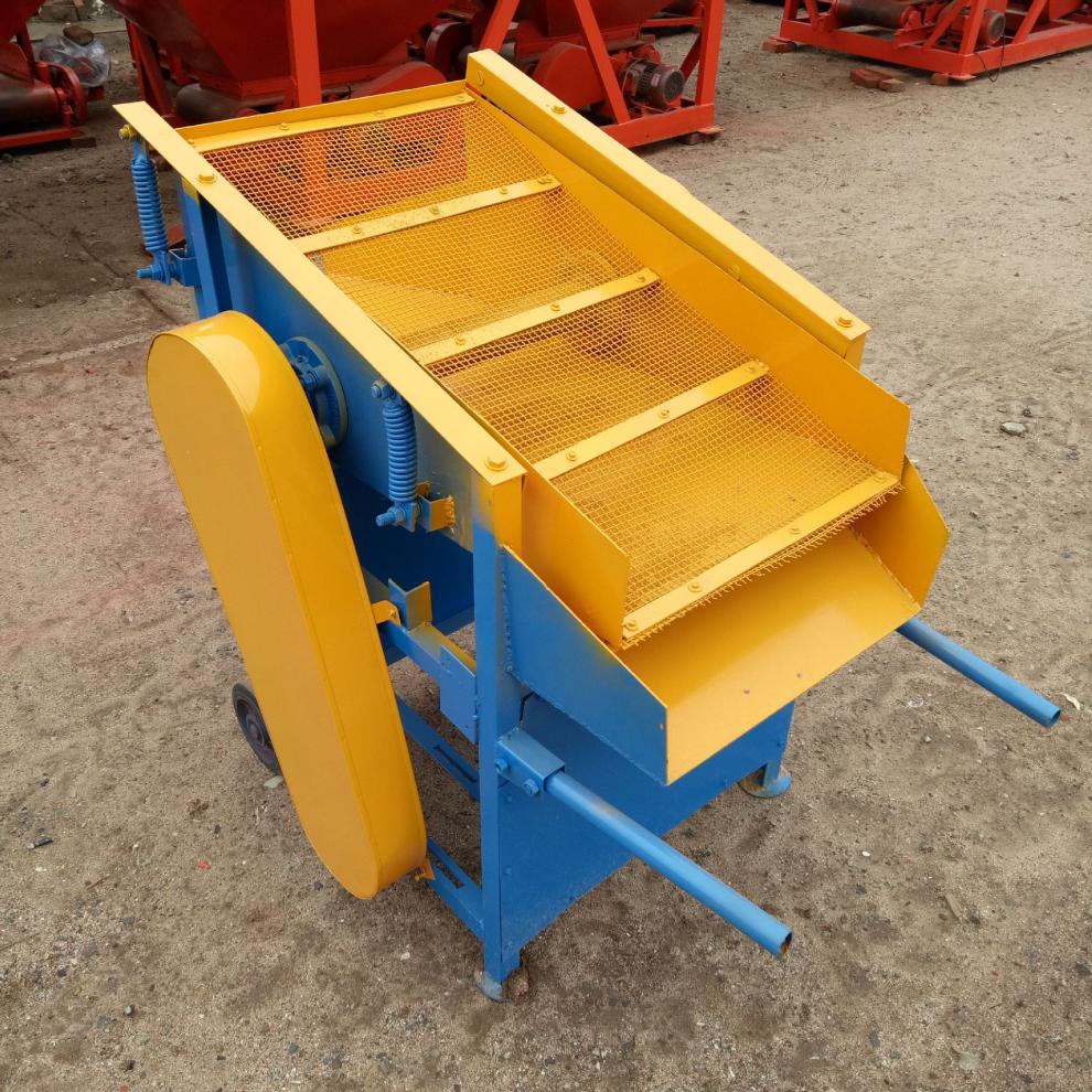 工地双层全自动电动筛选机 小型多功能直线震动筛家用粮食 筛沙机