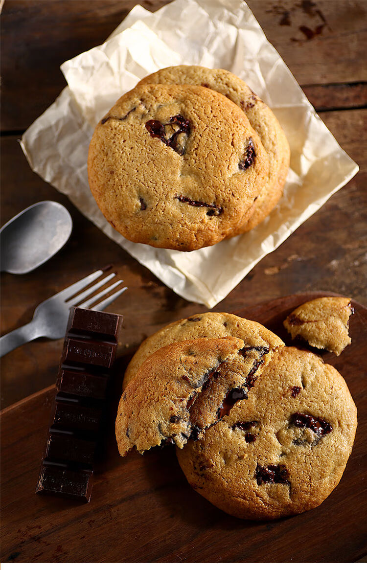 爆浆曲奇饼干220g苏米兰现烤美式软曲奇海盐爆浆巧克力饼干无手工网红