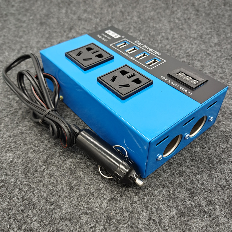 车载12v/24v转220v电源转换器多功能汽车大货车用插座充电 12v24v通用