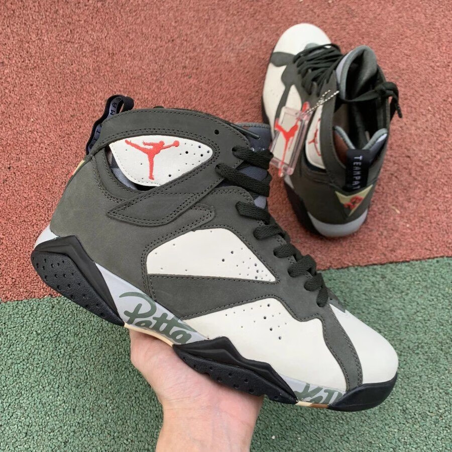 【旗舰官方店】aj7黑灰涂鸦7patta深名荷兰涂鸦灰绿at3375-100 43