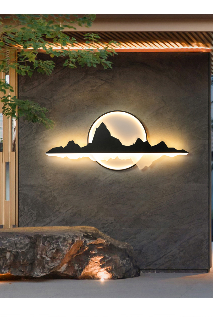 中式户外防水壁灯庭院花园景观墙灯别墅围墙山水造景灯影壁墙装饰质选